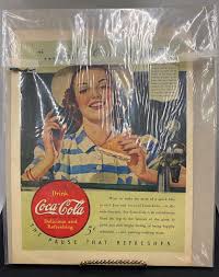 Coca Cola Vintage Advertisement Prints - Set of 3 (BK-1)