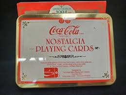NIB Coca-cola Christmas Santa Nostalgia Playing Cards W/tin ...
