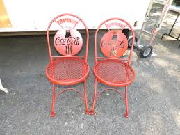 Pair Of Coca Cola Metal Folding Chairs