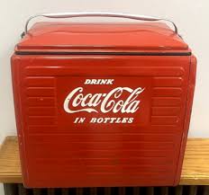 VINTAGE ORIGINAL 50'S COCA COLA METAL PICNIC COOLER #201 ACTION MFG CO. (12A) | eBay