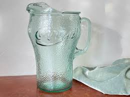 Vintage Coca Cola Pitcher Green Pebbled Texture 64 OZ ...