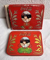 Vintage COCA-COLA Playing Cards DOUBLE DECK In Matching Metal Tin Gently Used | eBay