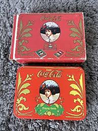 Retro Coca Cola 2 Decks Playing Cards Tin 1980s NEW OLD STOCK SEALED + Box | eBay