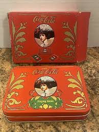 Collectible Coca Cola 2 Decks of Playing Cards w/Tin Box and Orginal Box | eBay