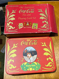 Old Fashioned Coca Cola Playing Cards in Tin - Etsy