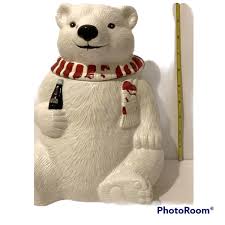Coca Cola Vintage Polar Bear Cookie Jar 11" 1994 Coke Collectible | eBay