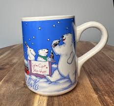 Coca Cola Polar Bear 'Soda Stand' Coffee Cup Mug Coke Gibson 1999 | eBay