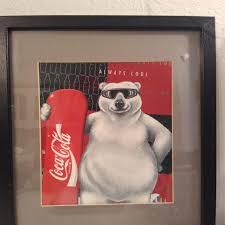 Coca cola bear picture frame selling both for the... | Depop