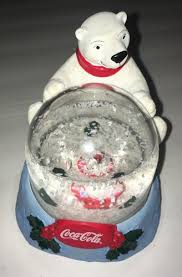 Coca-Cola Collectible Snow Globe- Polar Bear• 2003 Happy ...