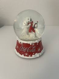 Lot Of 2 Coca Cola Vintage Christmas Snow globe And Santa ...