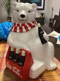 Vintage 1998 limited ed.Coca-Cola Polar Bear in scarf figural 12" cookie jar | eBay