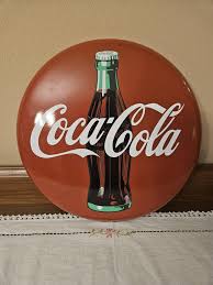 Vintage Coca-cola Cola Button 12" Advertising Sign. 1990 ...