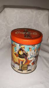 Vintage Coca-Cola Round Metal Tin Can with Lid VGC Puzzle ...