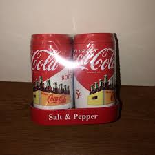 Coca Cola Metal Tin Salt and Pepper Shaker with Metal Tin ...