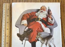 Vintage 1956 Coca-cola Santa Ad With Baby Rudolph - Etsy