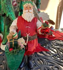 Clothtique Santa Claus Figurine/possible Dreams Santa With ...