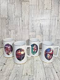 Set Of 4 Coca Cola Santa Mugs 1996 Collector Edition Gold ...