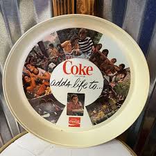 Vintage 80's COCA COLA / COKE - Adds Life To... Round Plastic Serving Tray | eBay