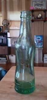 Vintage 1929 Pepsi Cola Double Dot Script Embossed Green Textured Glass Bottle | eBay