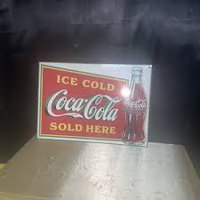 Coca Cola Coke Ice Cold Sold Here Advertising Vintage Retro ...