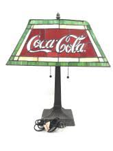 Sold at Auction: Coca-Cola Stained Glass Table Lamp