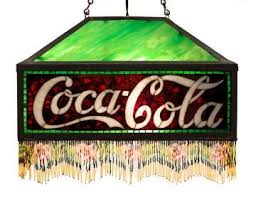 Rare Mosaic Coca-Cola Hanging Shade | Cottone Auctions