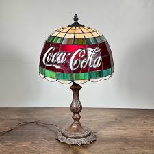 COCA-COLA STAINED GLASS LAMP