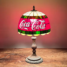 COCA-COLA STAINED GLASS LAMP