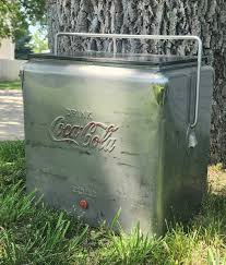 Vintage 40s-50s Embossed Coca Cola Stainless Steel Cooler ...