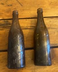 Lot Of 2 Different Vintage Brown Embossed Pittsburgh Brewing ...