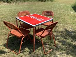 Vtg antique Coca Cola Coke enamel metal Porcelain Table advertising si