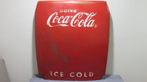 Vintage Coca-Cola Sign Vending Machine Cooler End Cap ...
