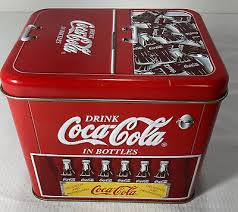 Square Metal Coca Cola Cooler Tin Advertising (4.5" W x 5" L ...