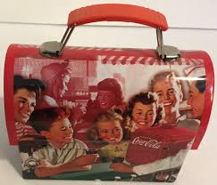 Vintage Coca Cola Miniature Domed Top Lunchbox Replica With ...