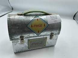 Lot - Reproduction Coca-Cola tin lunch box