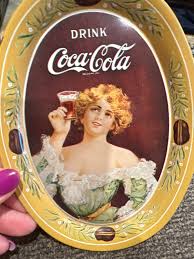 Coca-cola Vintage Tin Metal Plate Oval - Etsy