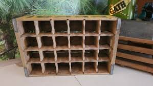 Buy Rustic Yellow & Blue Wood Pepsi Crate With Dividers for ...