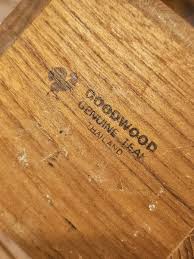 VINTAGE TEAK WOOD Goodwood MCM SET OF 8 X 4" WOODEN Drink ...