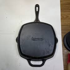 Cocinaware Cast Iron Fry Pan Skillet Square 10” Griddle Pan ...