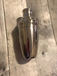 12oz Cocktail Shaker Stainless Steel 7in Tall With Strainer ...