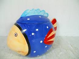 Golden Girls Ceramic Blue Fish Cookie Jar - Vintage Coco ...