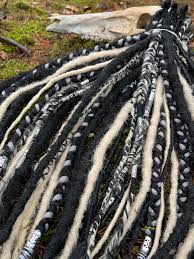 Set of 50 Dreadlocks Black Blonde Grey - Etsy