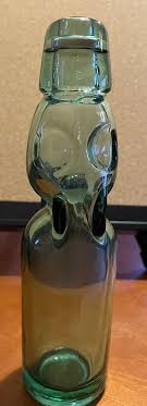 Vintage Hand blown Glass Codd Neck soda bottle/W marble Green 8oz | eBay