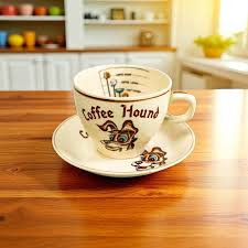 Coffee Hound Vintage Novelty Cup & Saucer Set – Oversized Mid-century Japan - Etsy