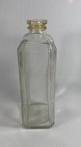 Vintage 32 oz Clear Ribbed Glass Bottle – 8.5" Apothecary ...