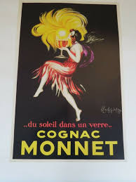 Art print poster Lithograph Bar Cognac Monnet winery wine ...