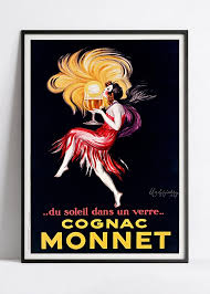 Art Nouveau Poster - Vintage French Poster - Cognac Monnet ...