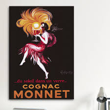 iCanvas Cognac Monnet Vintage Advertisement on Canvas ...