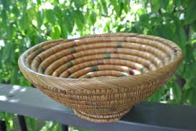 Wicker Basket -wicker Bowl - Handmade - Etsy