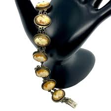 Jewelry | Vintage 80 Silver Vintage 1940s Cameo Bracelet ...